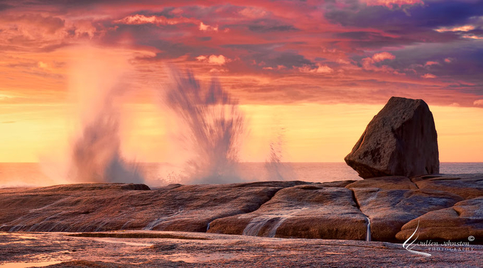 Behind The Lens With julienjohnston - photo Bicheno Blowhole at Sunrise