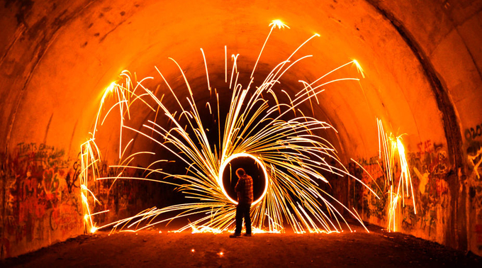 Tunnel Fire by An-D - Orange Photo Contest