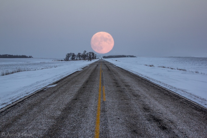 Highway to the Moon by aaronjgroen - The Moonlight Photo Contest
