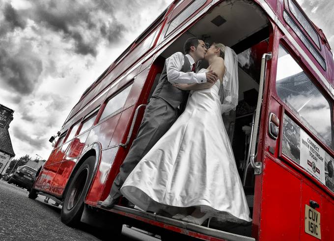 Leaving on a Red Bus by ghphotouk - In Their Own World Weddings Photo Contest