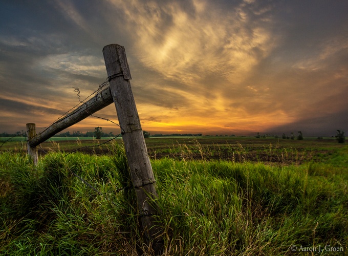 Country Sunrise by aaronjgroen - Rails and Fences Photo Contest