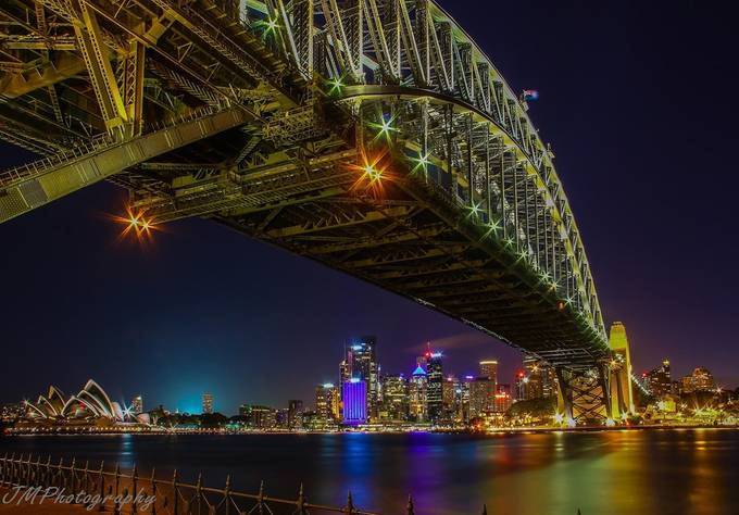 Sydney Harbour Bridge by joe_menggolo - 850 Bridges At Night Photo Contest