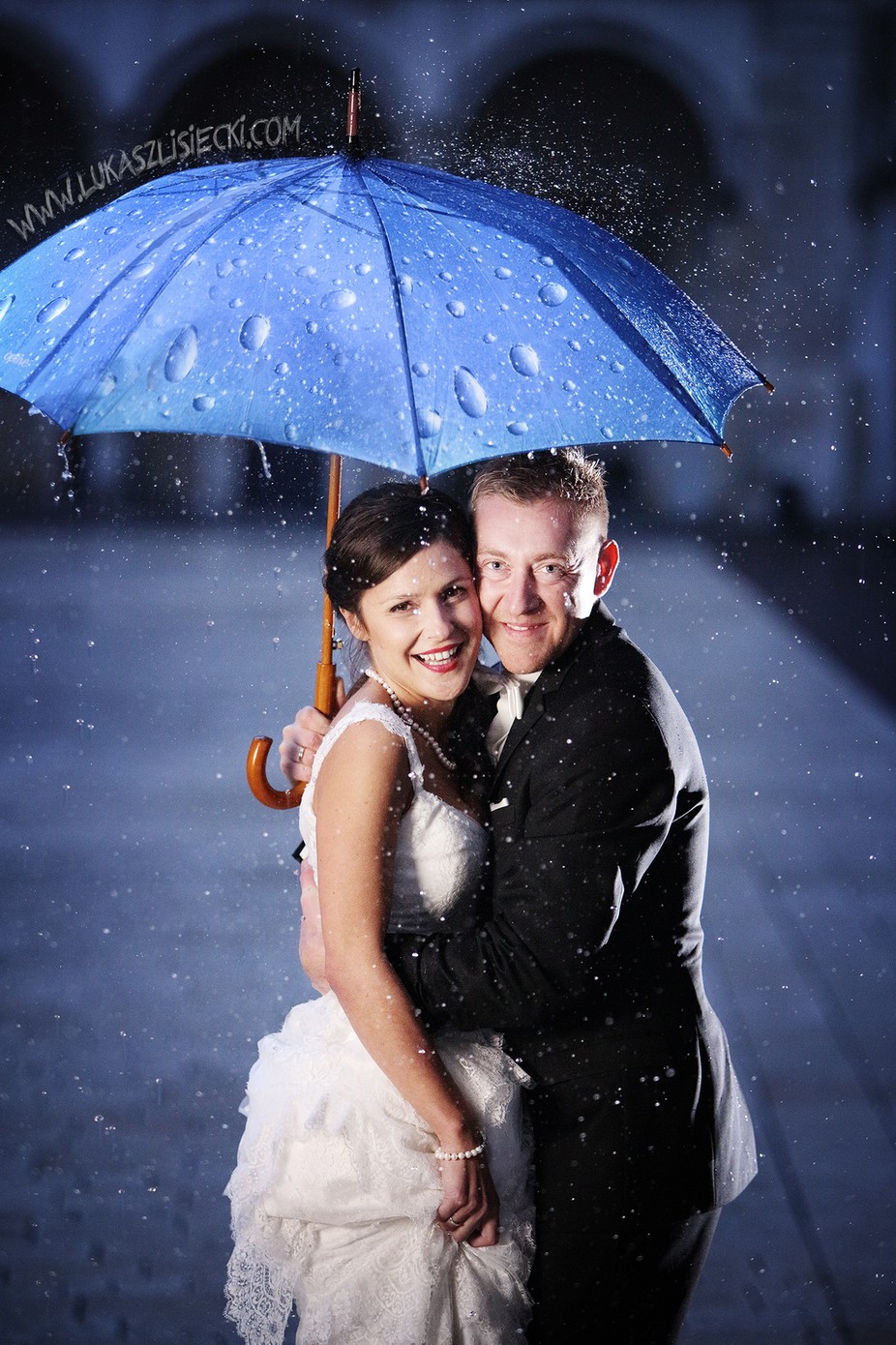"Laughing in the rain" by LukaszLisiecki - Weddings At Night Photo Contest