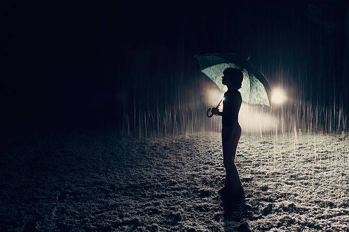 Alone by tinekeziemer - Umbrellas And The Rain Photo Contest