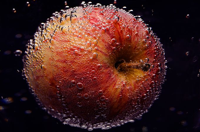 an apple in the darkness by Romans_photography - An Apple A Day Photo Contest