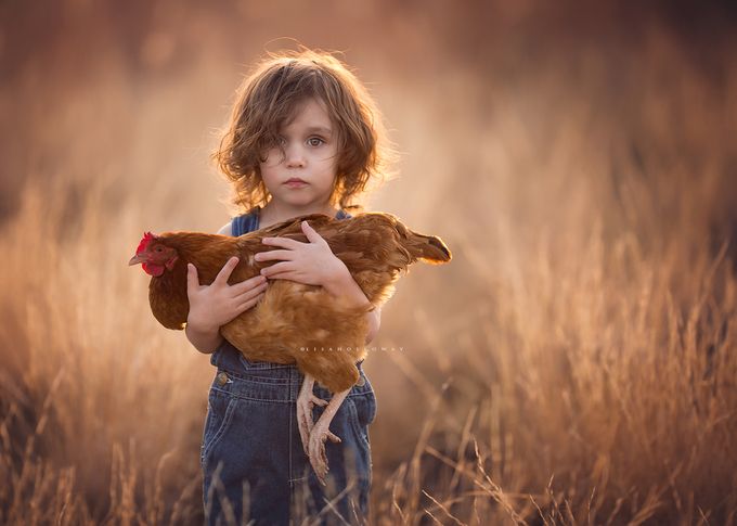 Elliott & His Hen by lisaholloway - In Blue Jeans Photo Contest