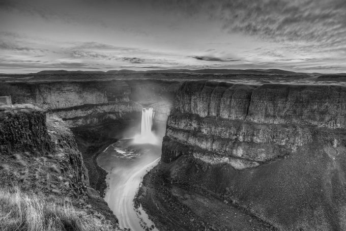 Colorless Palouse Falls by joelk1983 - Black and White Nature Photo Contest