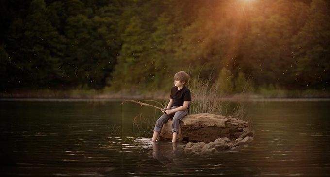 Fishing, fireflies, crickets and frogs by Lynzybrooke - Mindfulness Photo Contest