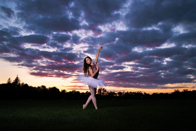 Kristen, the Ballerina, at Sunset by photographybylarj - Dancers Care Photo Contest