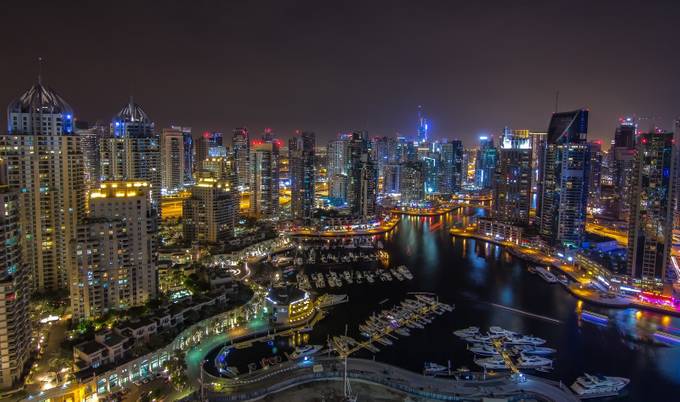 Towers of Dubai Marina by damonmcdonald