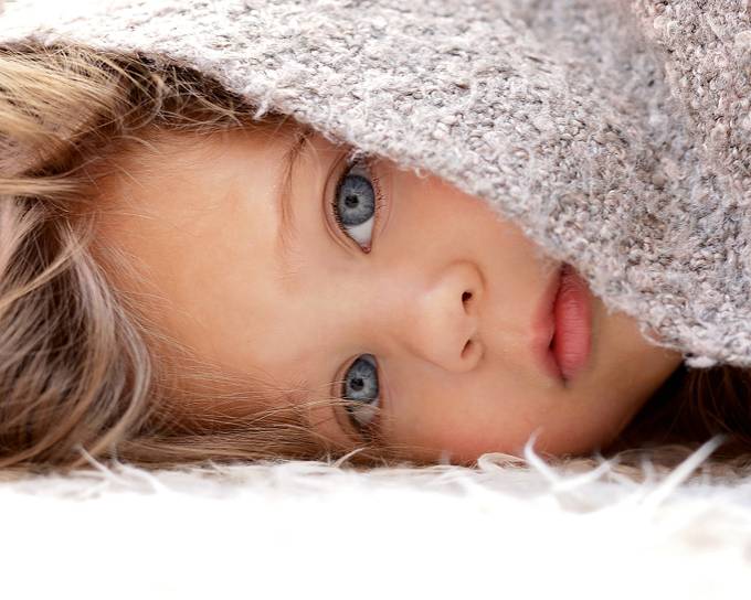 Hiding under blanket by Child_Expressions