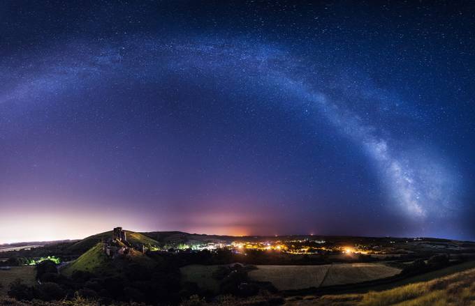 Corfe castle - Ancient Skies by ollietaylorphotography