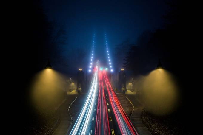 Bridge to Nowhere by leannescherp - Bridges In The Night Photo Contest