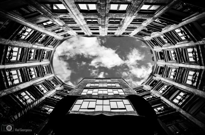 Casa Mila by Antoni Gaudi by vladgphoto - Depth In Black And White Photo Contest