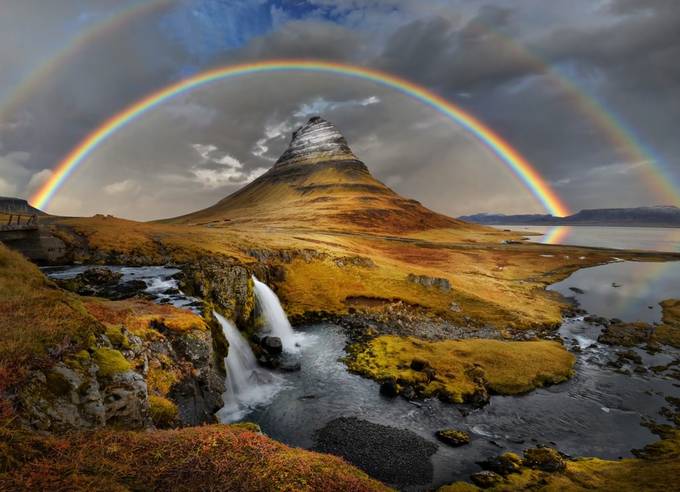 Rainbow over Kirkjufell by peterh - Sweeping Landscapes Photo Contest