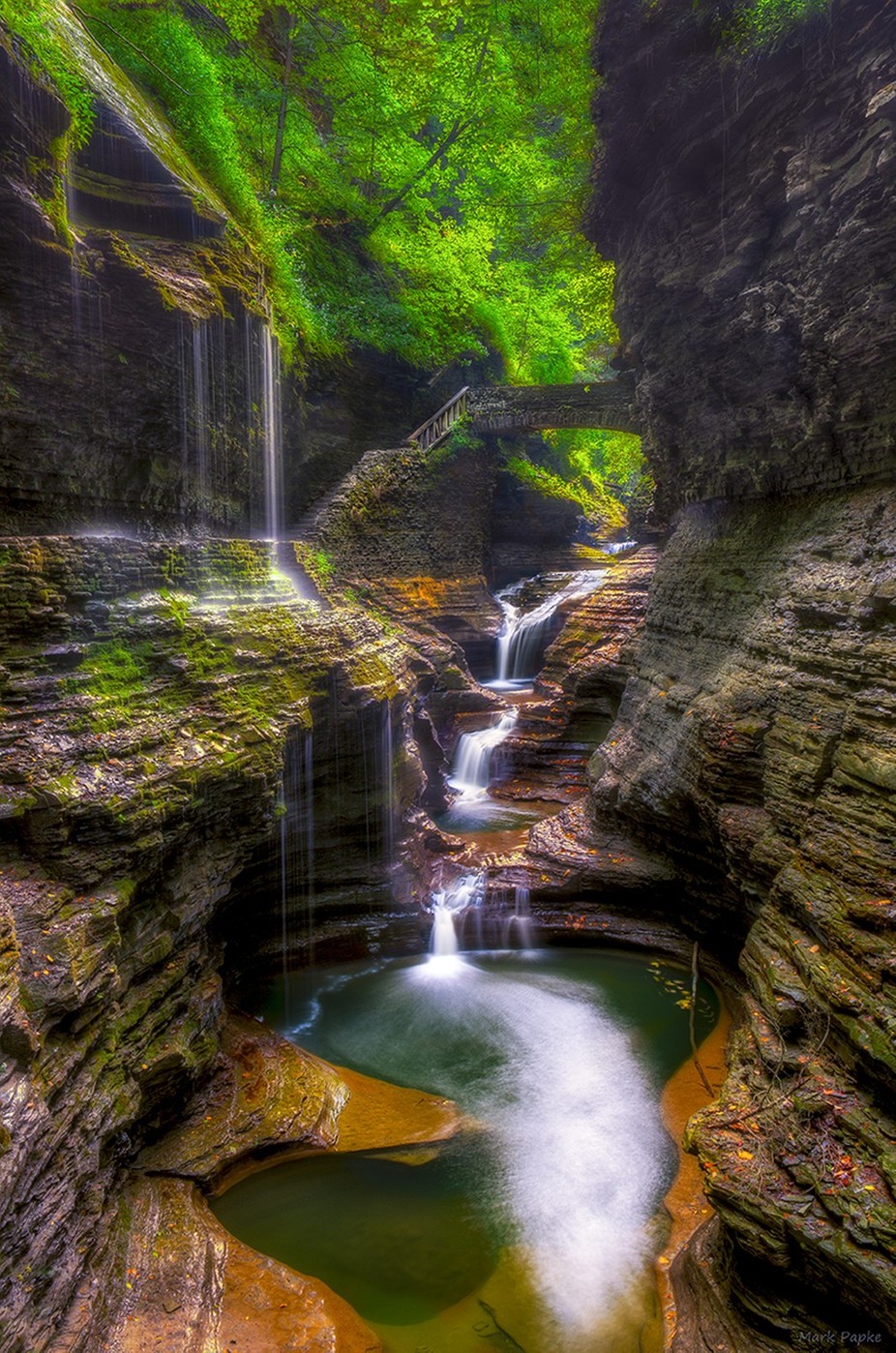 Watkins Glen Rainbow Falls by markpapke - Resource Travel Inspiration Photo Contest vol1
