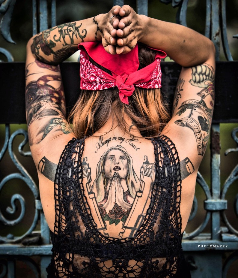 Girl with tatoos by MaRock - Capturing Faith Photo Contest