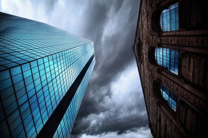 Opposing titans by aaronmmoshier - Reflections In Architecture Photo Contest