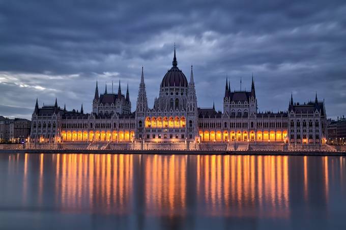 Hungarian Parliament at Daybreak by kenderby - Classical Architecture Photo Contest