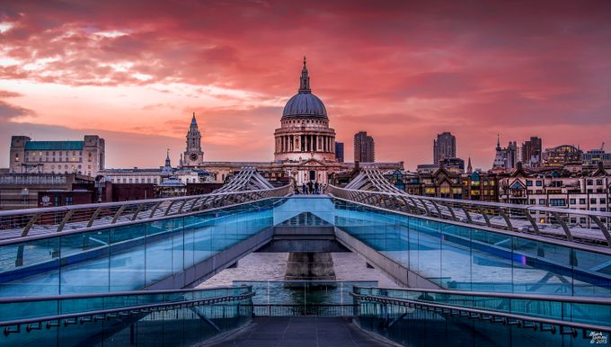St Pauls from the Millennium Bridge by miommi - Classical Architecture Photo Contest