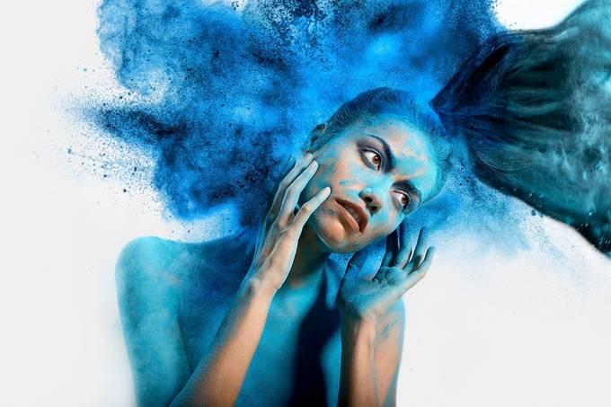 Shara McGlinn in powder blue. by ANYWHEREIROAM - Beauty And Make Up Photo Contest