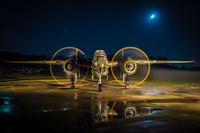 B-25 &#039;Starry night&#039; by TedCobbett - Aircrafts Photo Contest