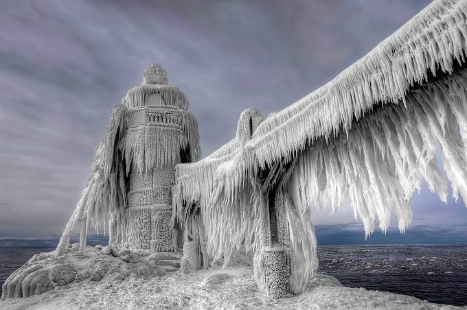 Amazing Ice by thomaszakowski - Capture Lighthouses Photo Contest