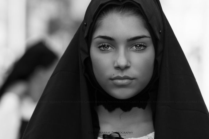 Unnamed girl by CarloMarrasPhotography - Black and White Portraits Photo Contest
