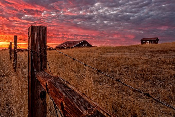 Sunset on the Farm by diversionphotography - The Other Side Of The Fence Photo Contest