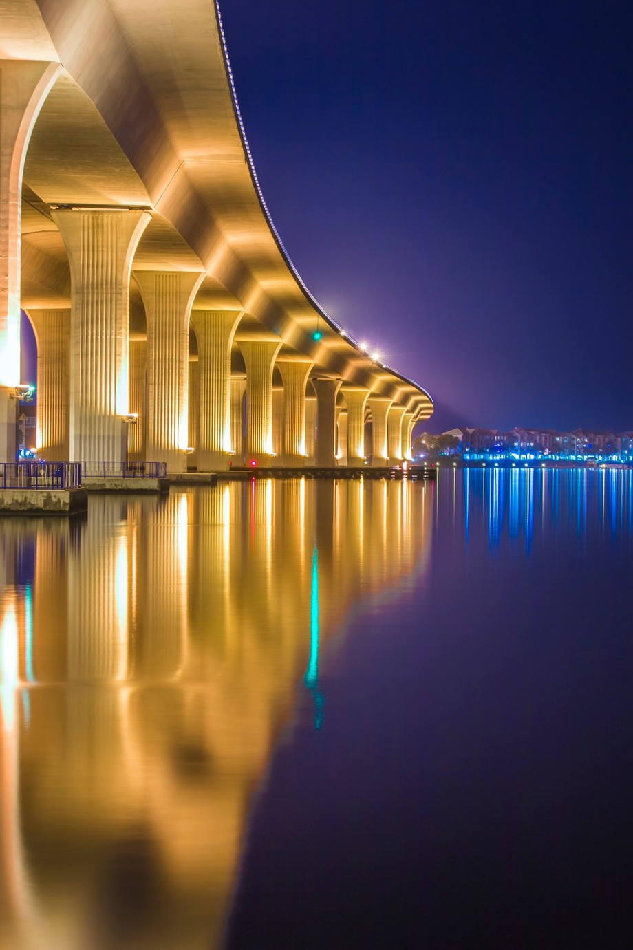 Roosevelt Bridge Reflection Portrait by jpfotos - Playing With Light Photo Contest