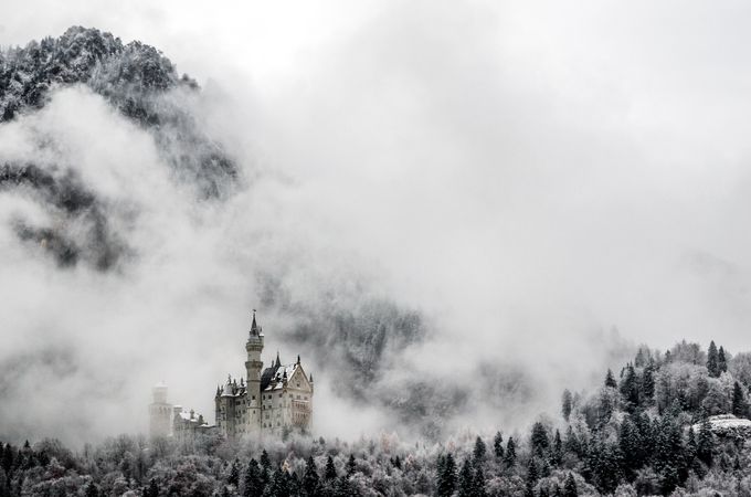 Neuschwanstein Castle by marcocortezcortese - Misty Mountains Photo Contest