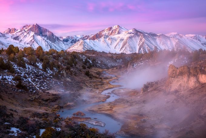 Hot Creek Sunrise by Daniel-Photography - A World Of Purple Photo Contest