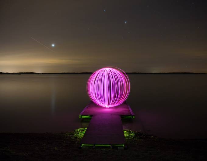 LakeBall by GillesJorrot - Light Painting Fun Photo Contest