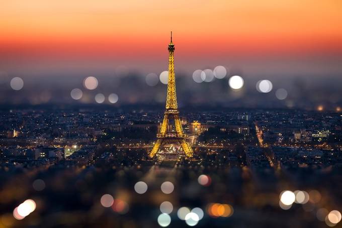 Sunset on the Eiffel Tower by FredericMONIN - Bokeh Games Photo Contest