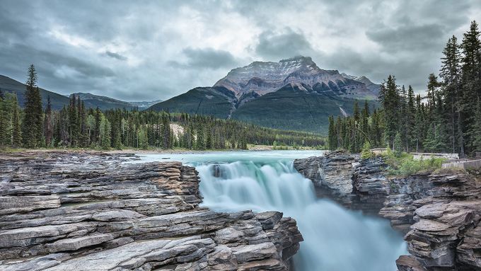 Athabasca Falls by pixadeleon - Landscapes With Textures Photo Contest