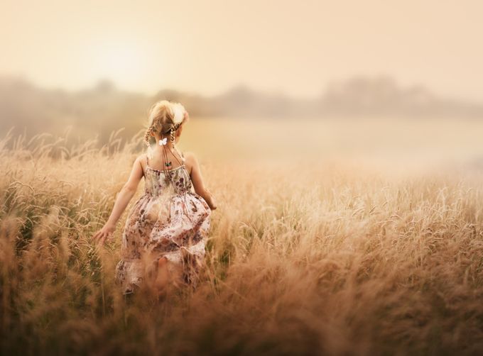The girl in the field by Victoria_Anne - Children In Nature Photo Contest