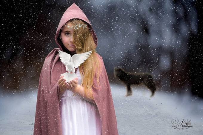 Girl with dove by Angelwheller - A Fantasy World Photo Contest