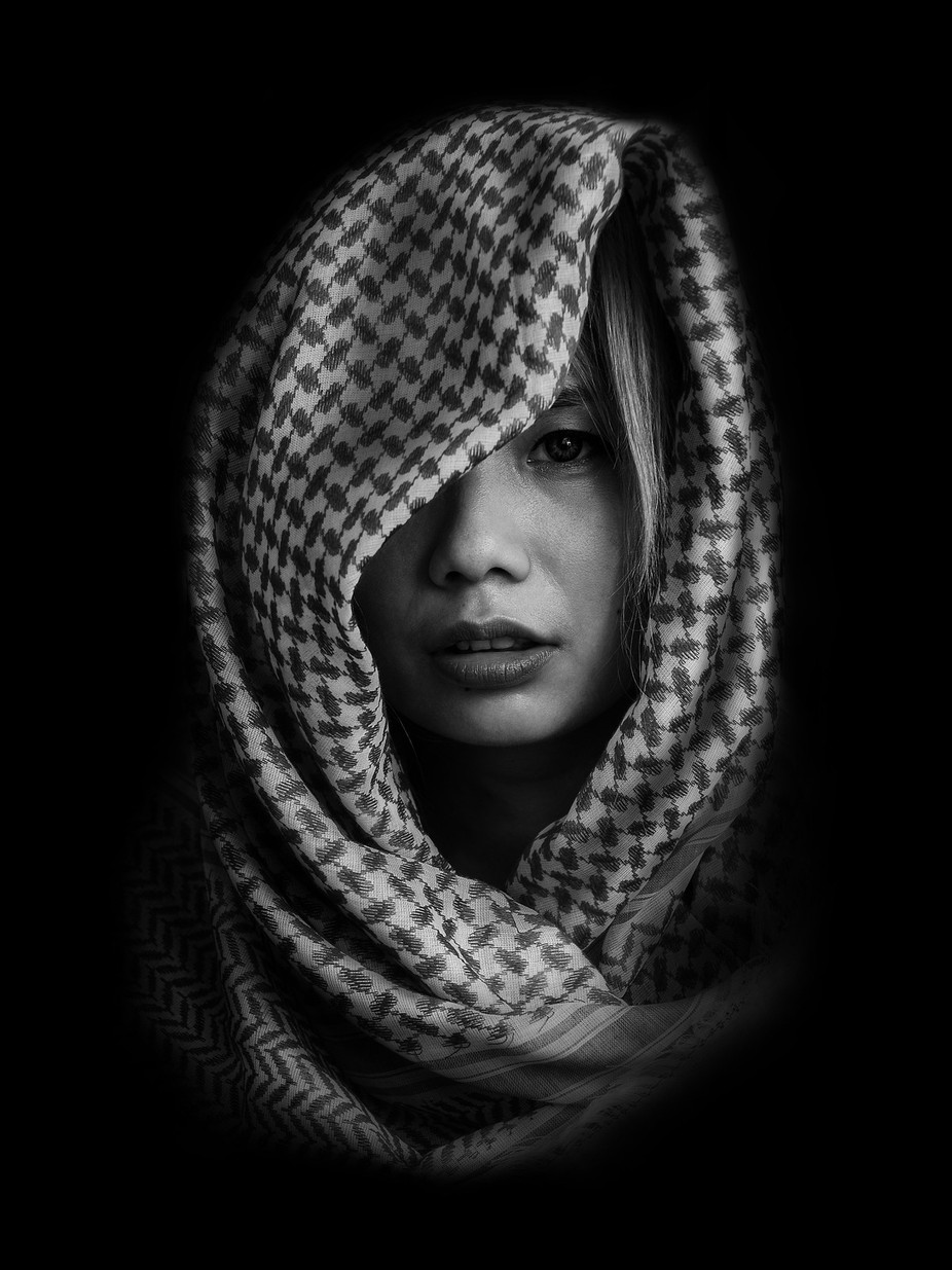 Angel by MangGusting - Black and White Portraits Photo Contest