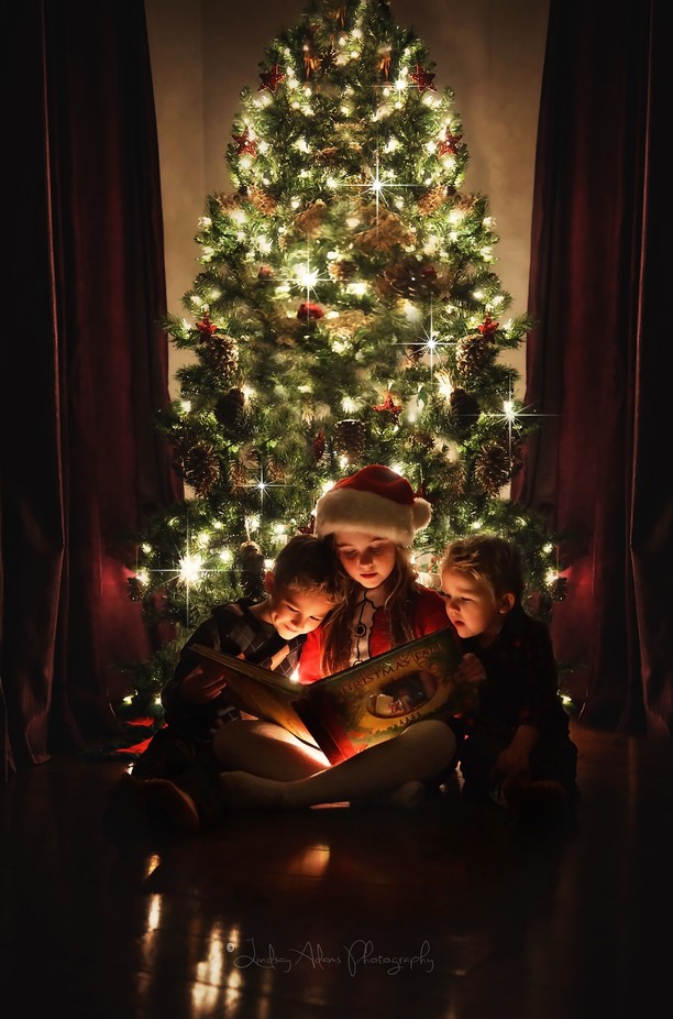 Christmas siblings by lindsayadams - Holiday Lights Photo Contest 2019