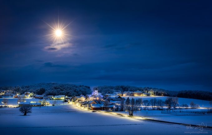 Winter under moonshine by saintek - Towns In The Winter Photo Contest