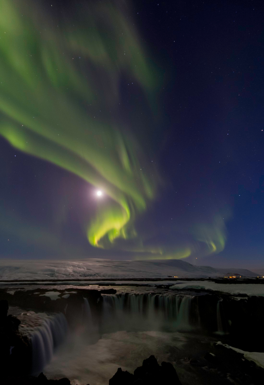 Aurora over Godafoss by hammerphotos - Winter Nights Photo Contest
