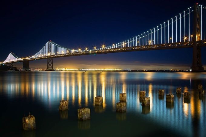 Bay Bridge by Rivet - Bridges In The Night Photo Contest