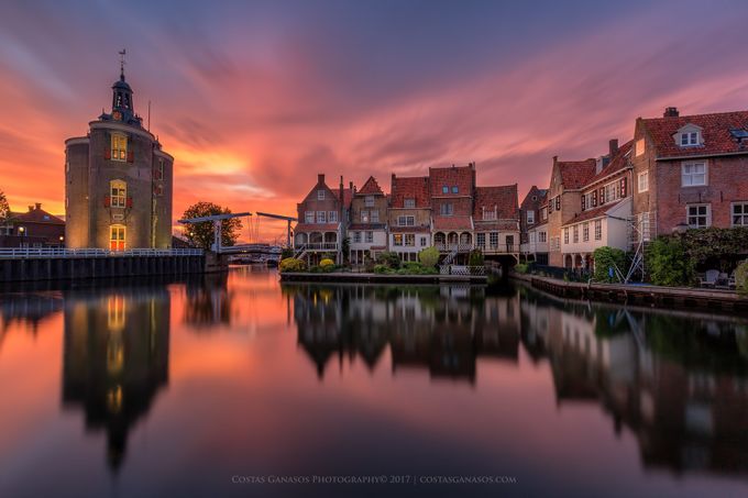 Amazing sunset in Enkhuizen by costasganasosphotography - Architecture And Reflections Photo Contest