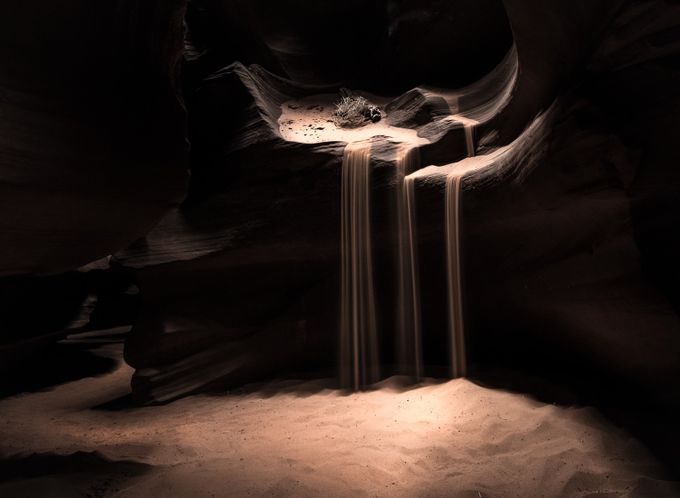 Antelope Canyon Sandfall by WorldPix - Underexposure Photo Contest