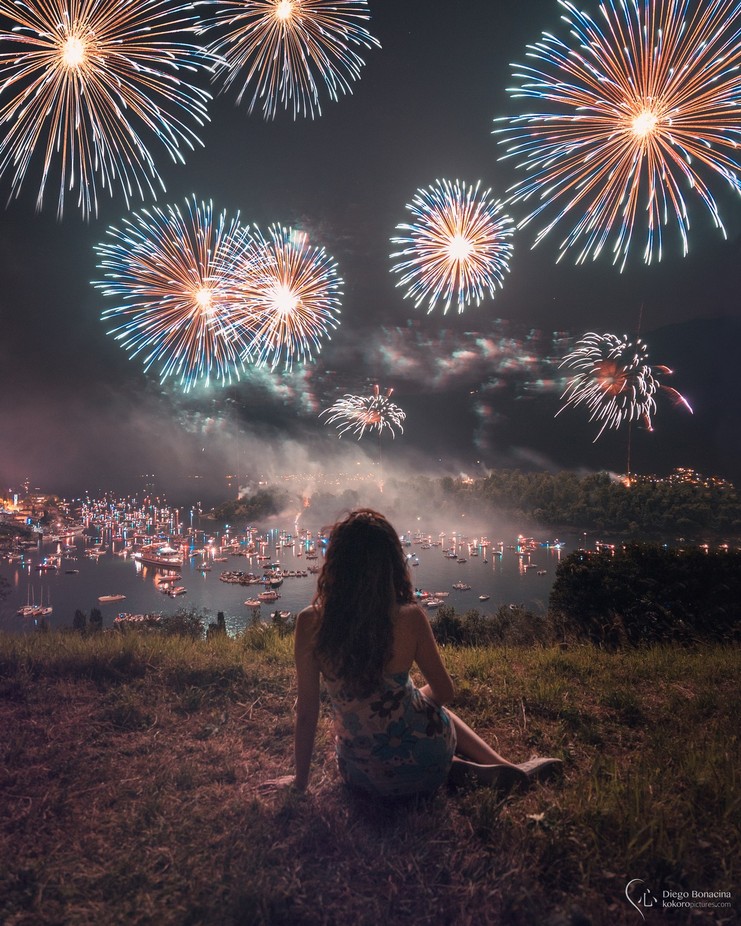 The girl and the fireworks by SirDiegoSama - What A Night Photo Contest