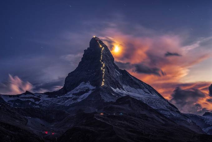 Matterhorn star trail by tiger_in_teapot - Our World At Night Photo Contest