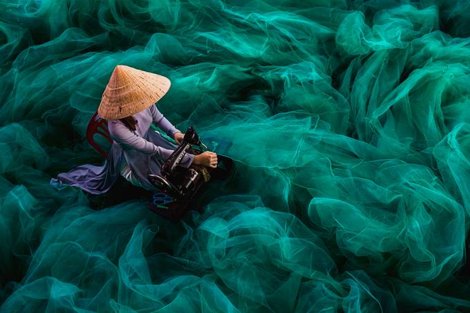 Sewing Fishing Net by sharonwan - Anything People Photo Contest