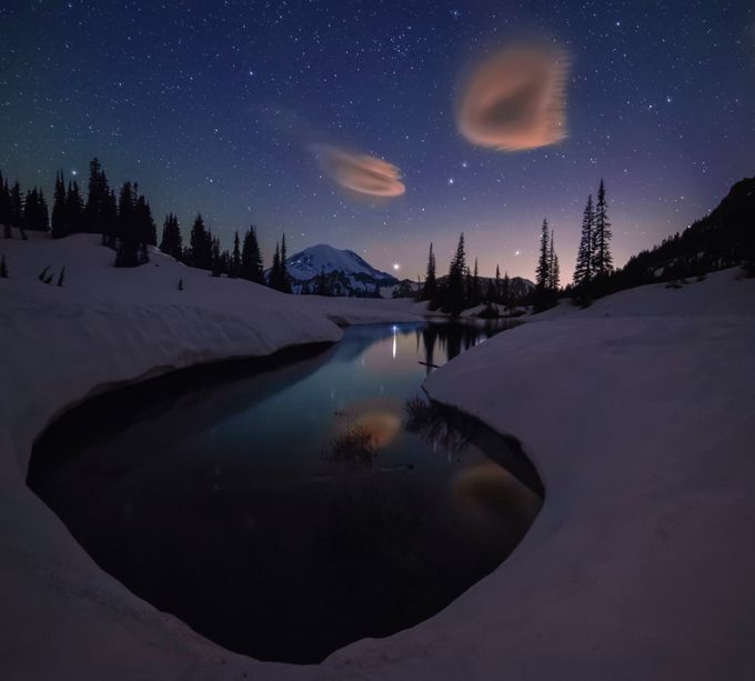 Rainier under attack by maraleite - Water And The Night Photo Contest