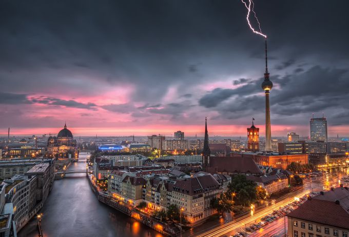 Thunderstorm at Alexanderplatz by NicoTrinkhaus - Europe Photo Contest
