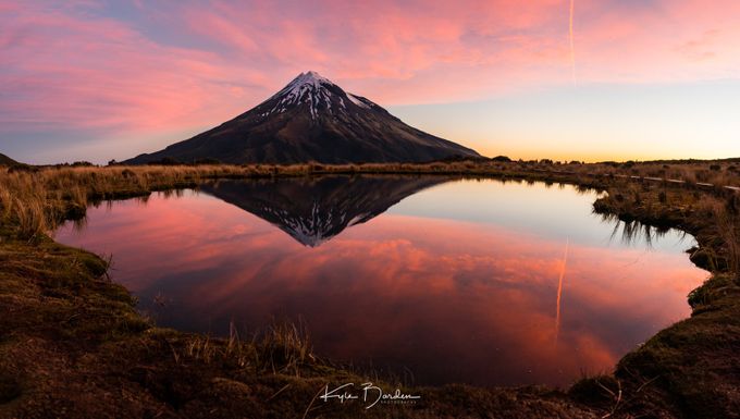 Mount Taranaki at sunset by KyleBardenPhotography - Bright Colors In Nature Photo Contest